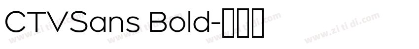 CTVSans Bold字体转换